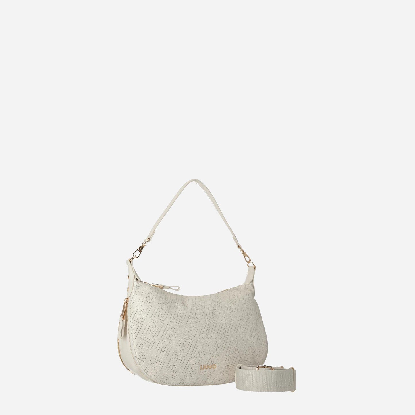 LIU JO Borsa a spalla media jacquard CREAM 