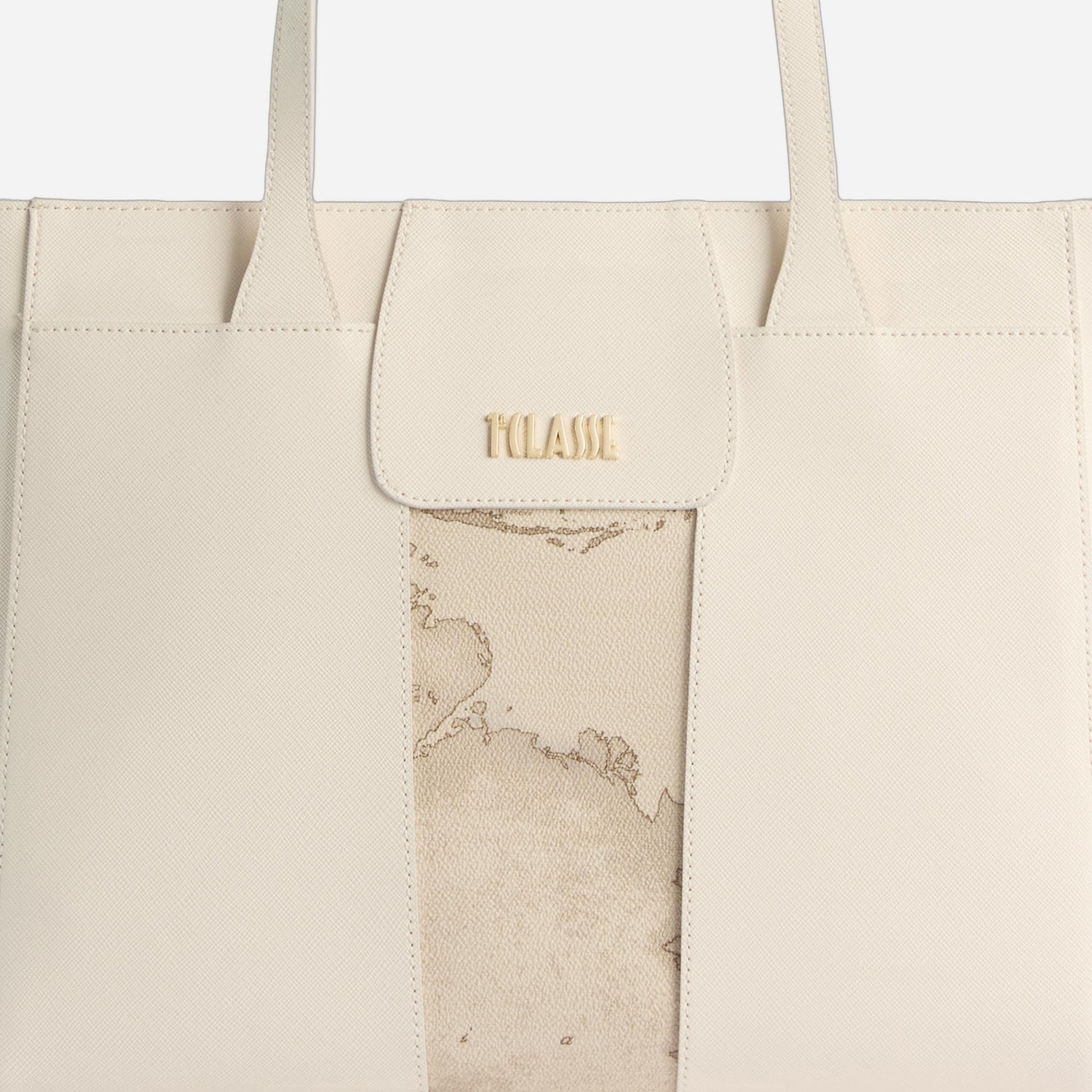 ALVIERO MARTINI Shopper grande Avorio 