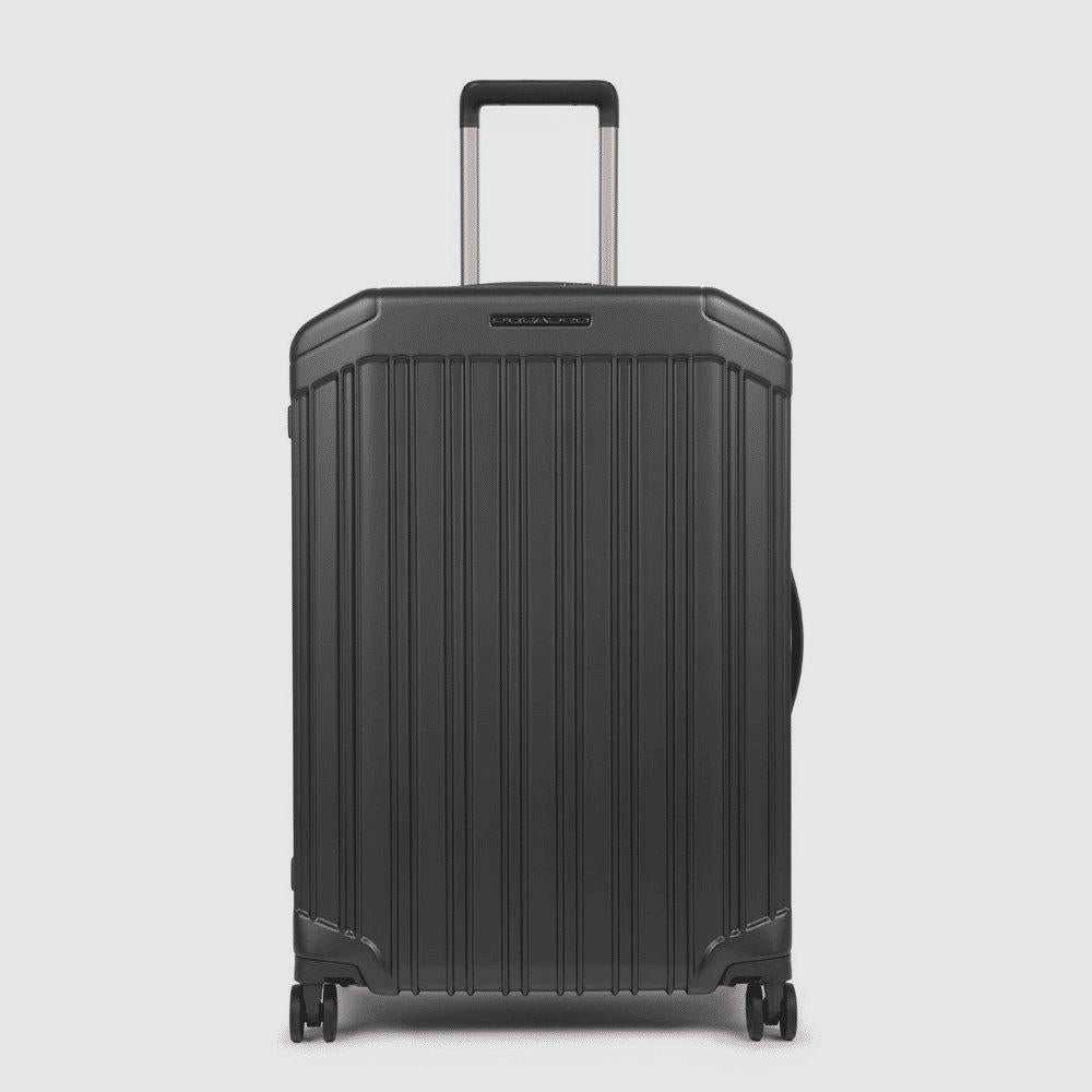PIQUADRO Trolley medio rigido a quattro ruote nero/opaco 