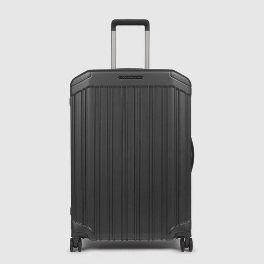 PIQUADRO Trolley medio rigido a quattro ruote nero/opaco 