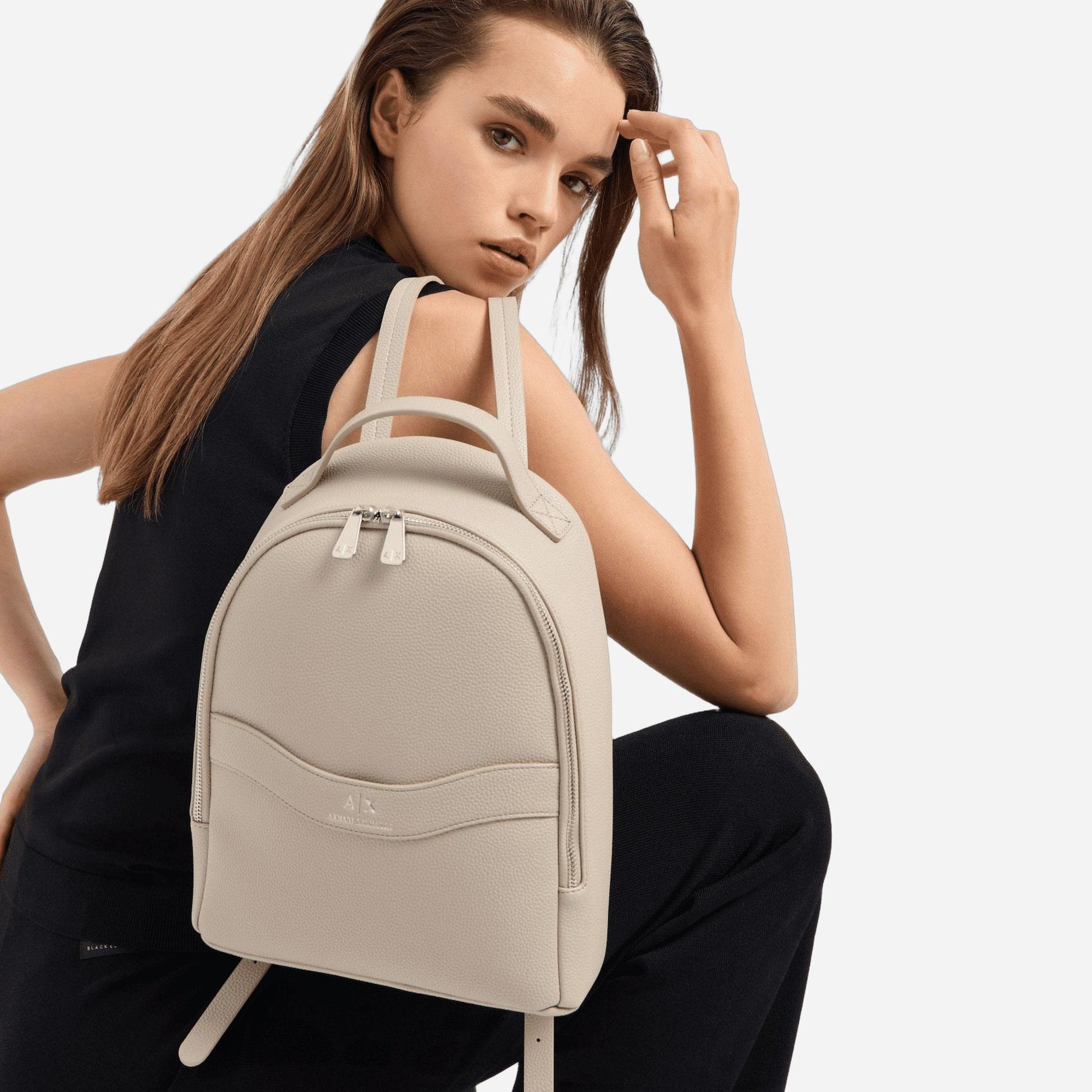 ARMANI EXCHANGE Borsa media a spalla BLACK 