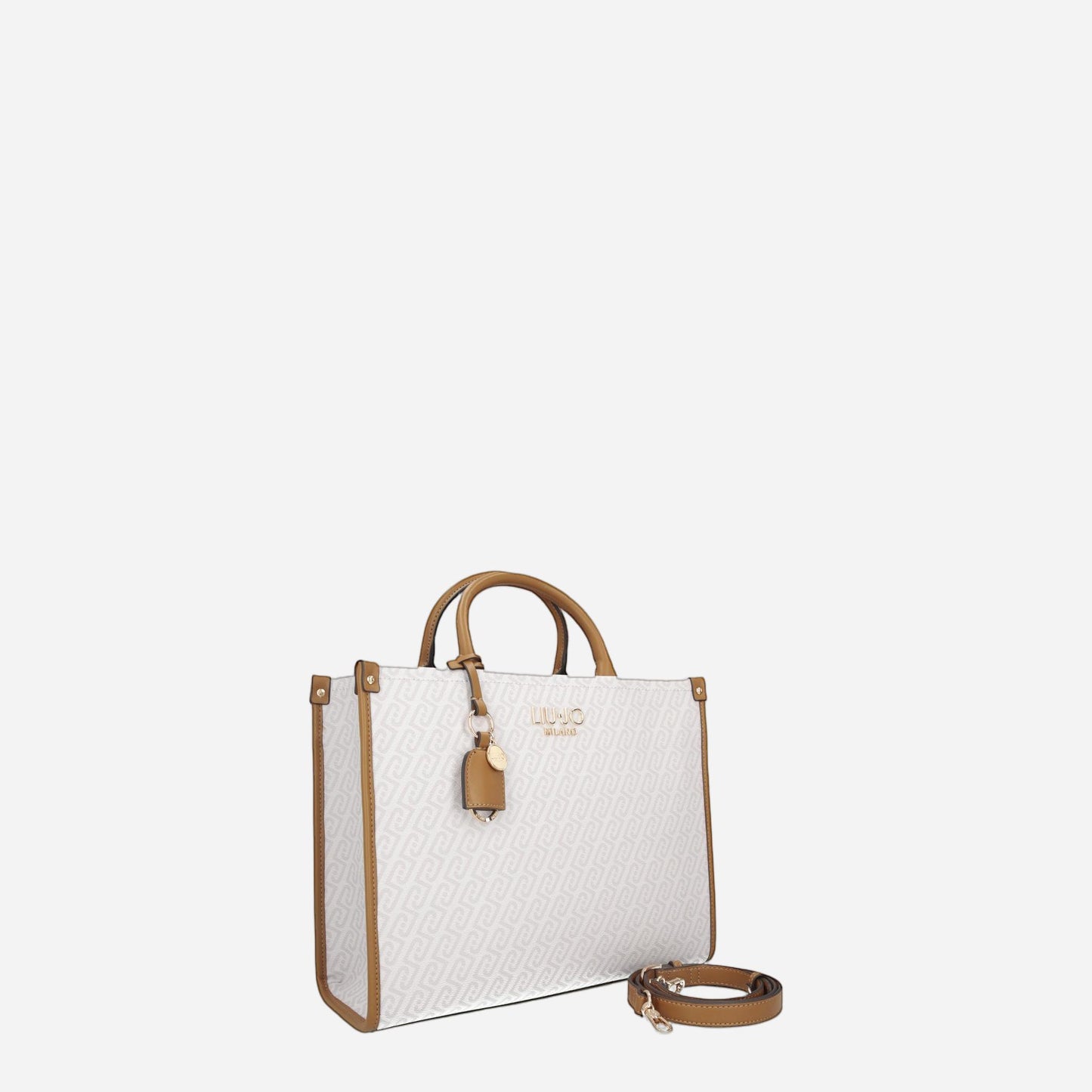 LIU JO Borsa jacquard media Naturale/sequoia 