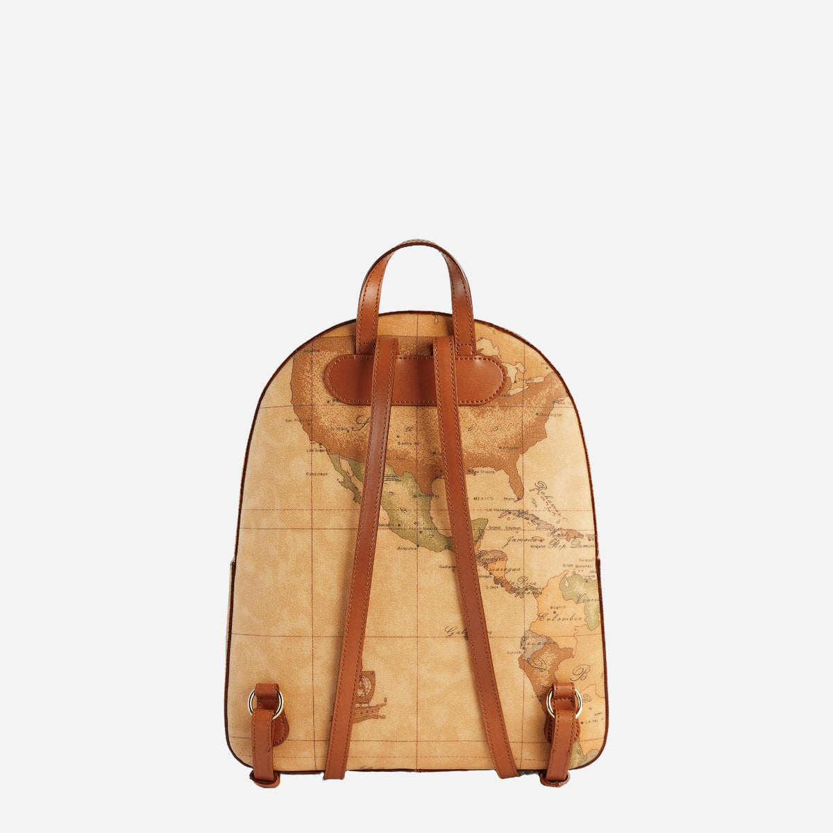 ALVIERO MARTINI Zaino tre tasche in tessuto stampa Geo Classic Naturale Geo Classic 