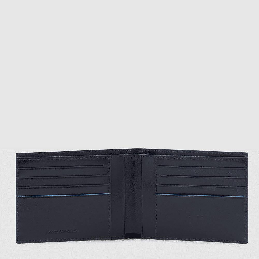 PIQUADRO Portafoglio uomo con due scomparti per banconote Blu 