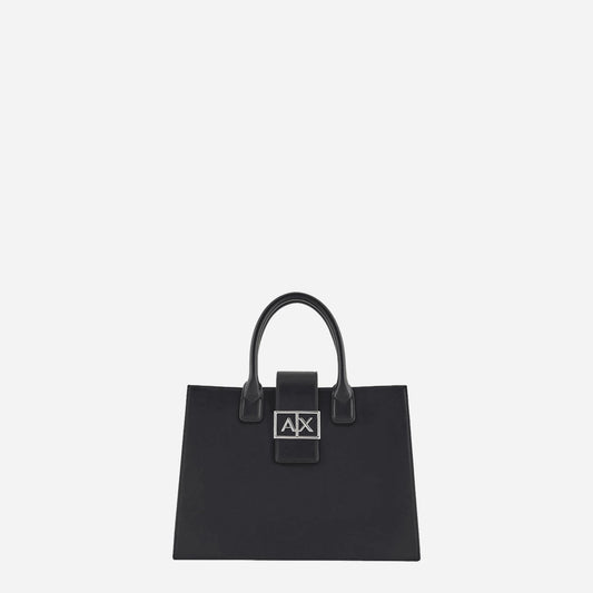 ARMANI EXCHANGE Jodie Tote Borsa a spalla con tracolla regolabile BLACK 