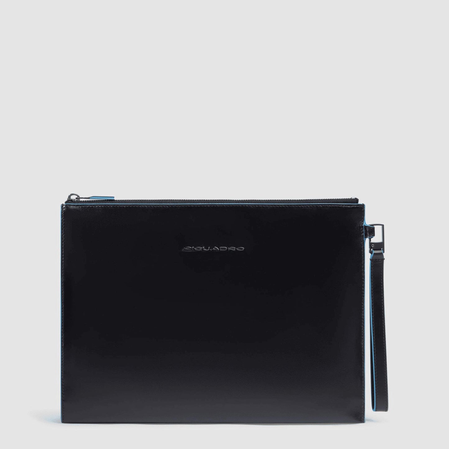 PIQUADRO Pochette uomo porta iPad® in pelle con polsiera Nero 