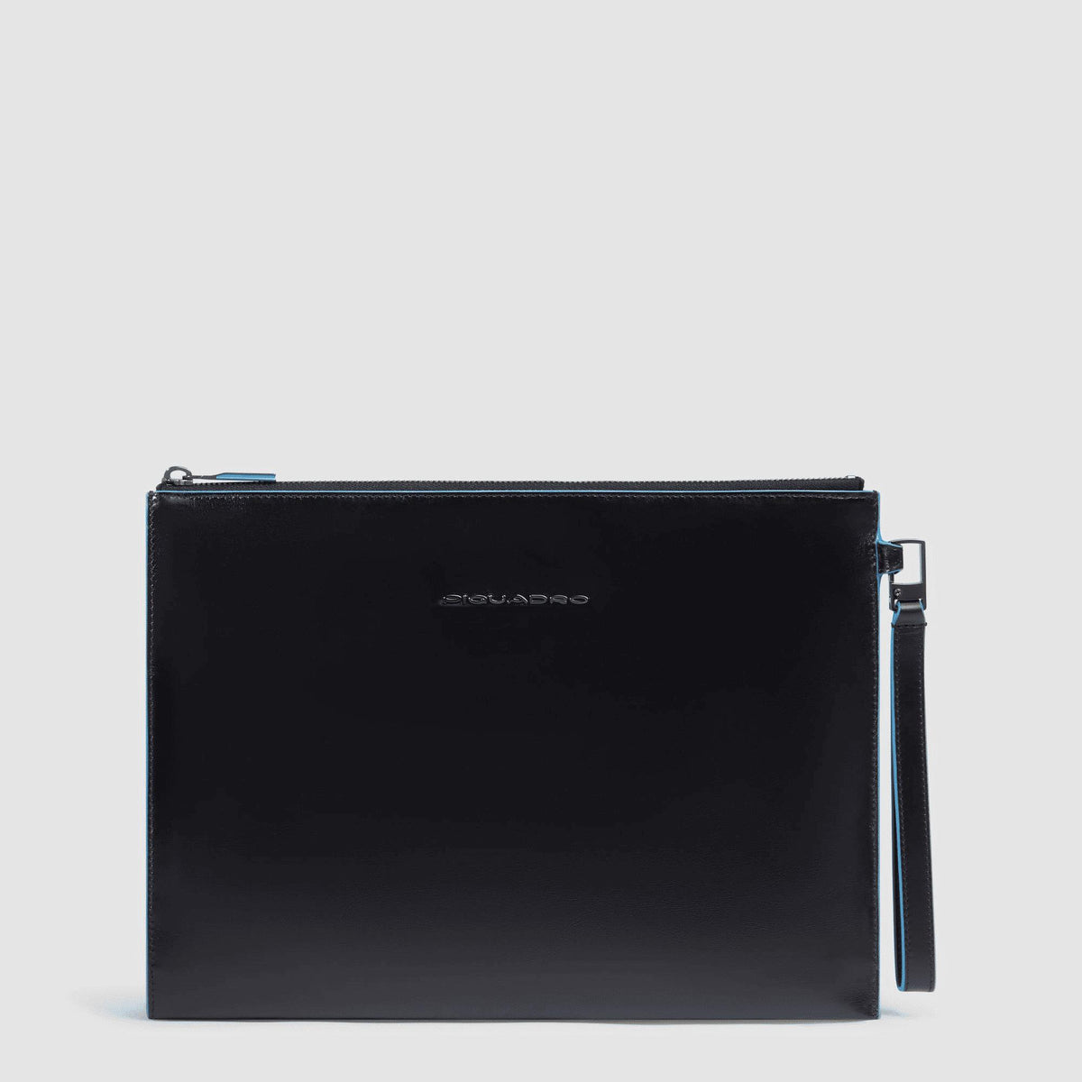 PIQUADRO Pochette uomo porta iPad® in pelle con polsiera Nero 