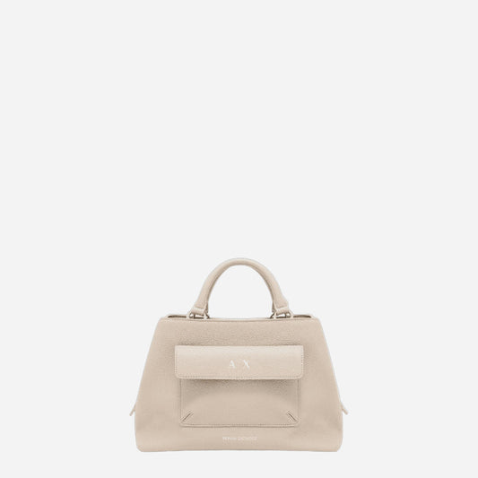 ARMANI EXCHANGE Shopping Bag grande in poliestere SAND 
