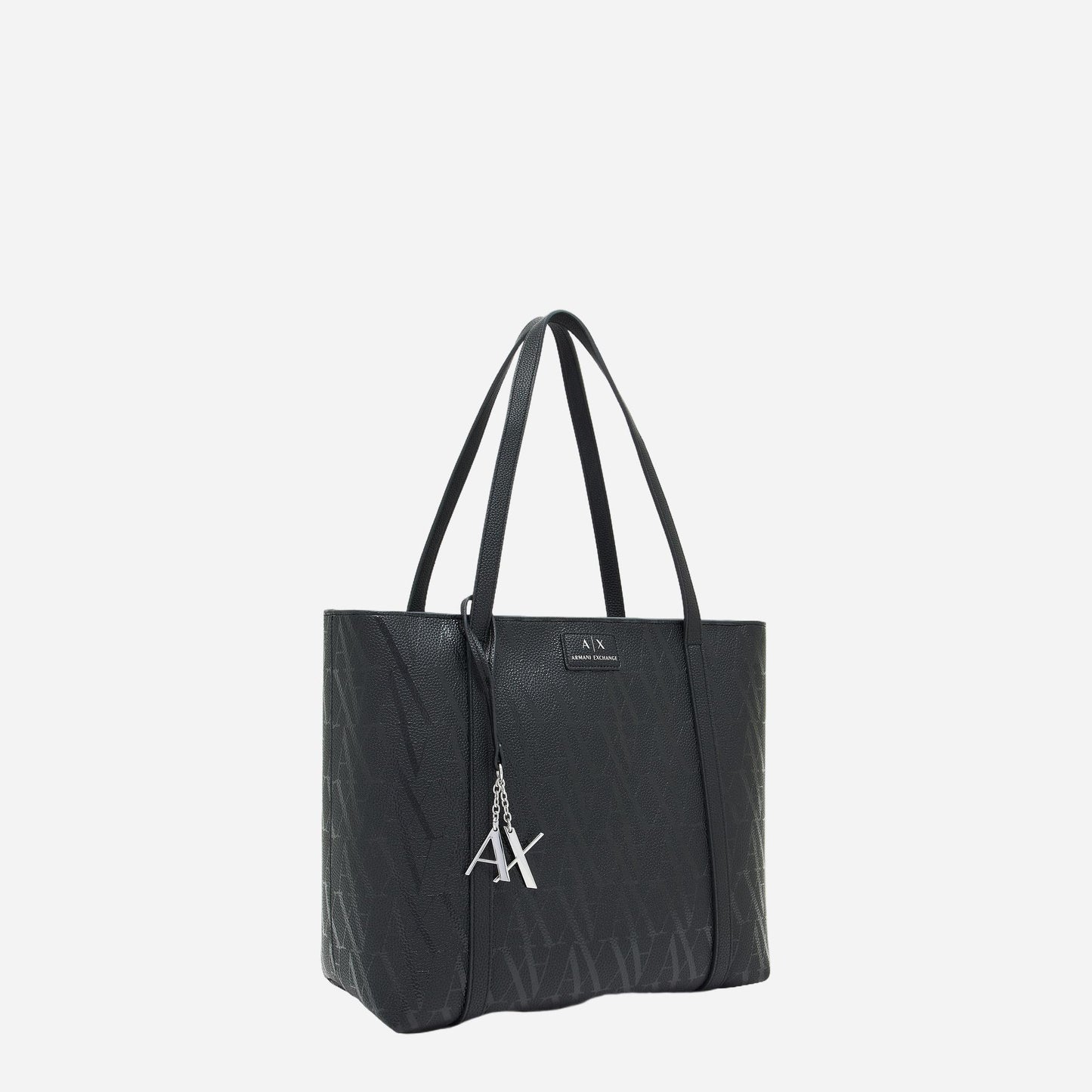 ARMANI EXCHANGE Borsa a mano in pelle BLACK/BLACK 
