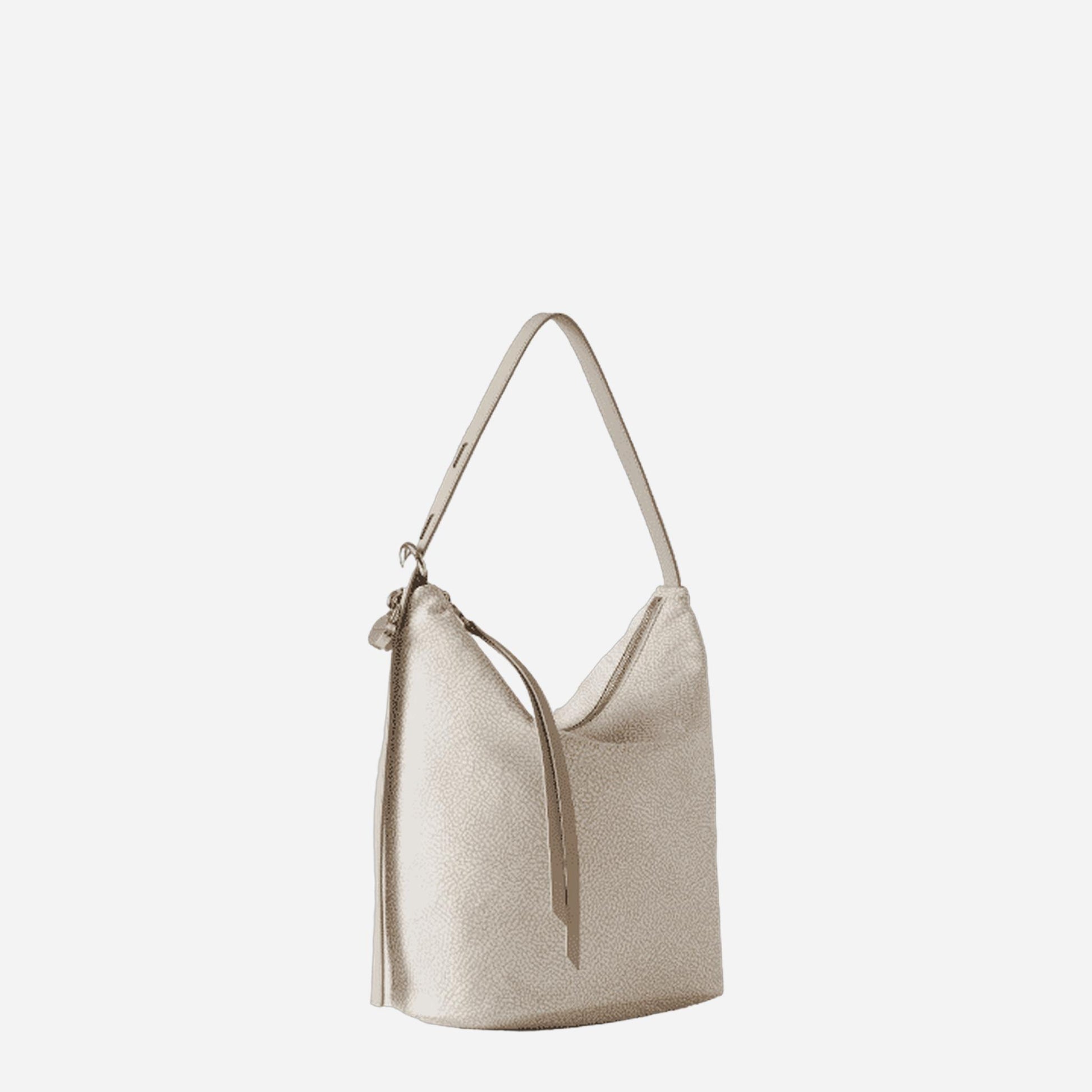 borbonese PRIVE SECCHIELLO MEDIUM WHITE COTTON 