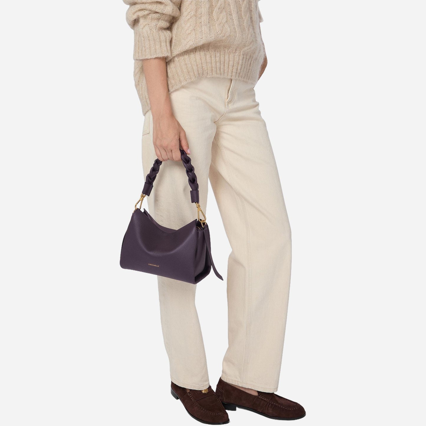 coccinelle Boheme Small NOIR/COGNAC 