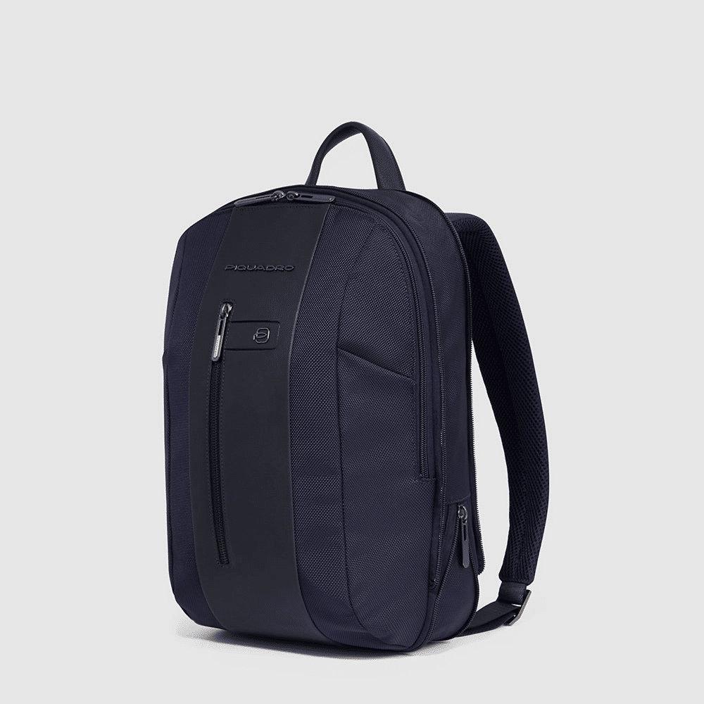 PIQUADRO Zaino sottile porta pc e porta iPad Blu 