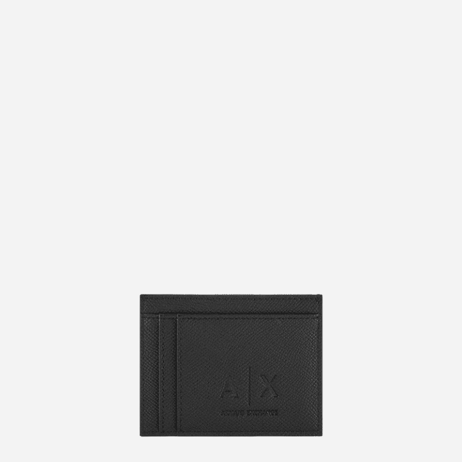 ARMANI EXCHANGE Portacarte in tessuto e poliuretano BLACK 