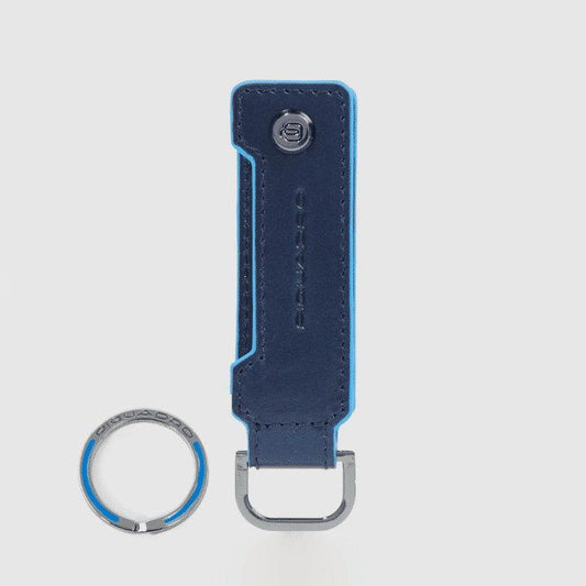 PIQUADRO Portachiavi in pelle BLU2 