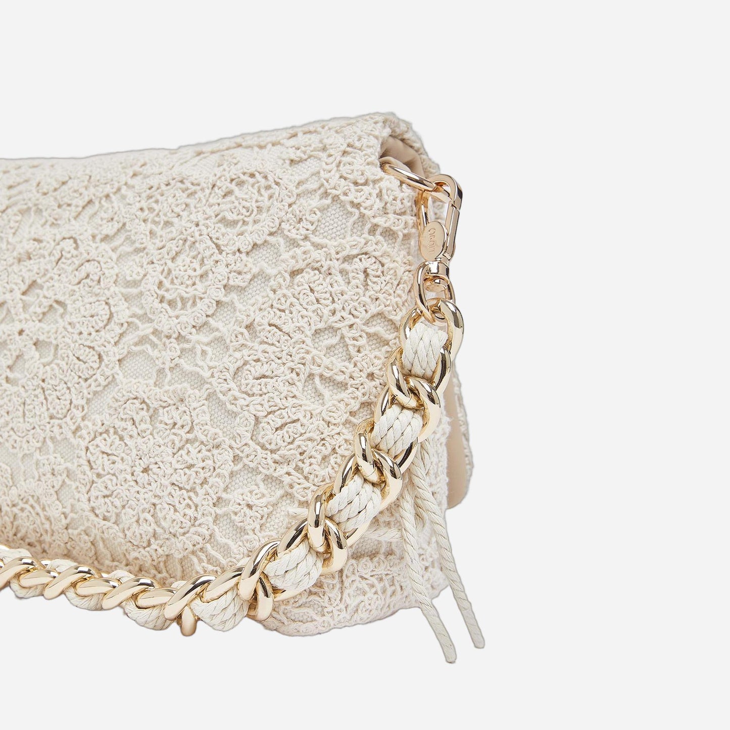 LIU JO Borsa media LaPuffy in crochet CREAM 
