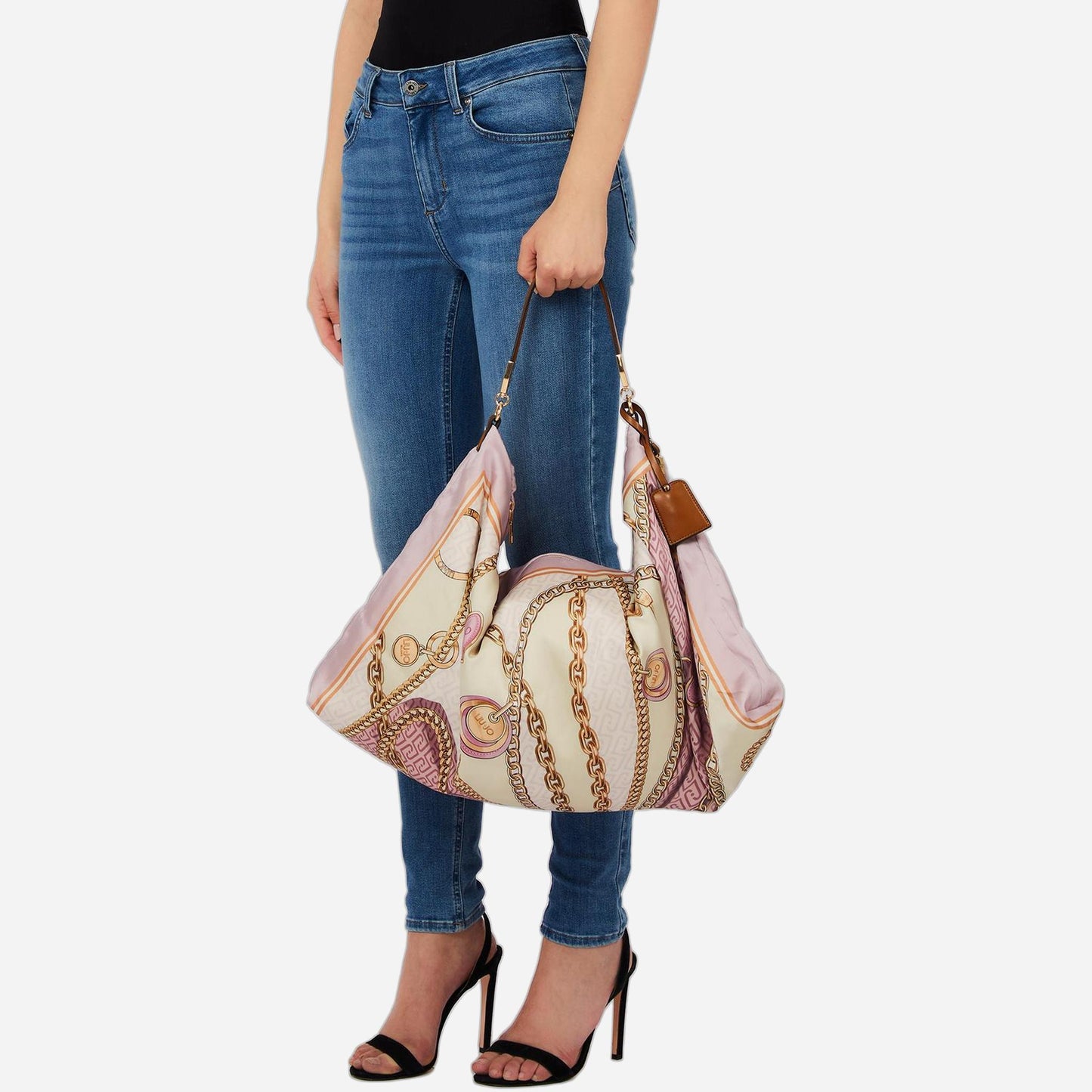 LIU JO Borsa foulard media St.metall.soft peony 