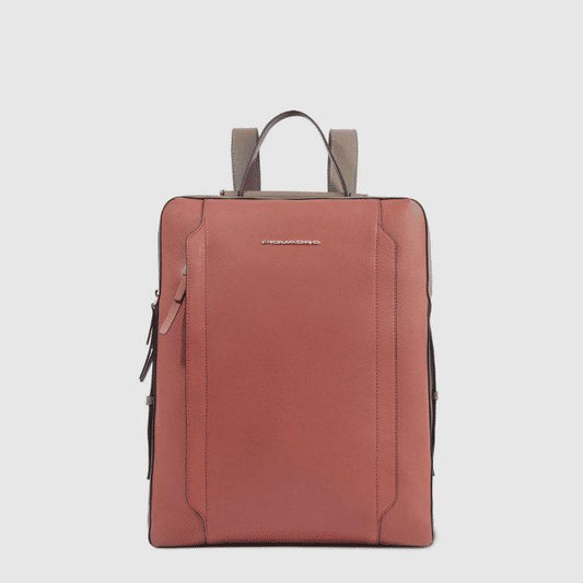 PIQUADRO Zaino donna in pelle arancio/marrone 