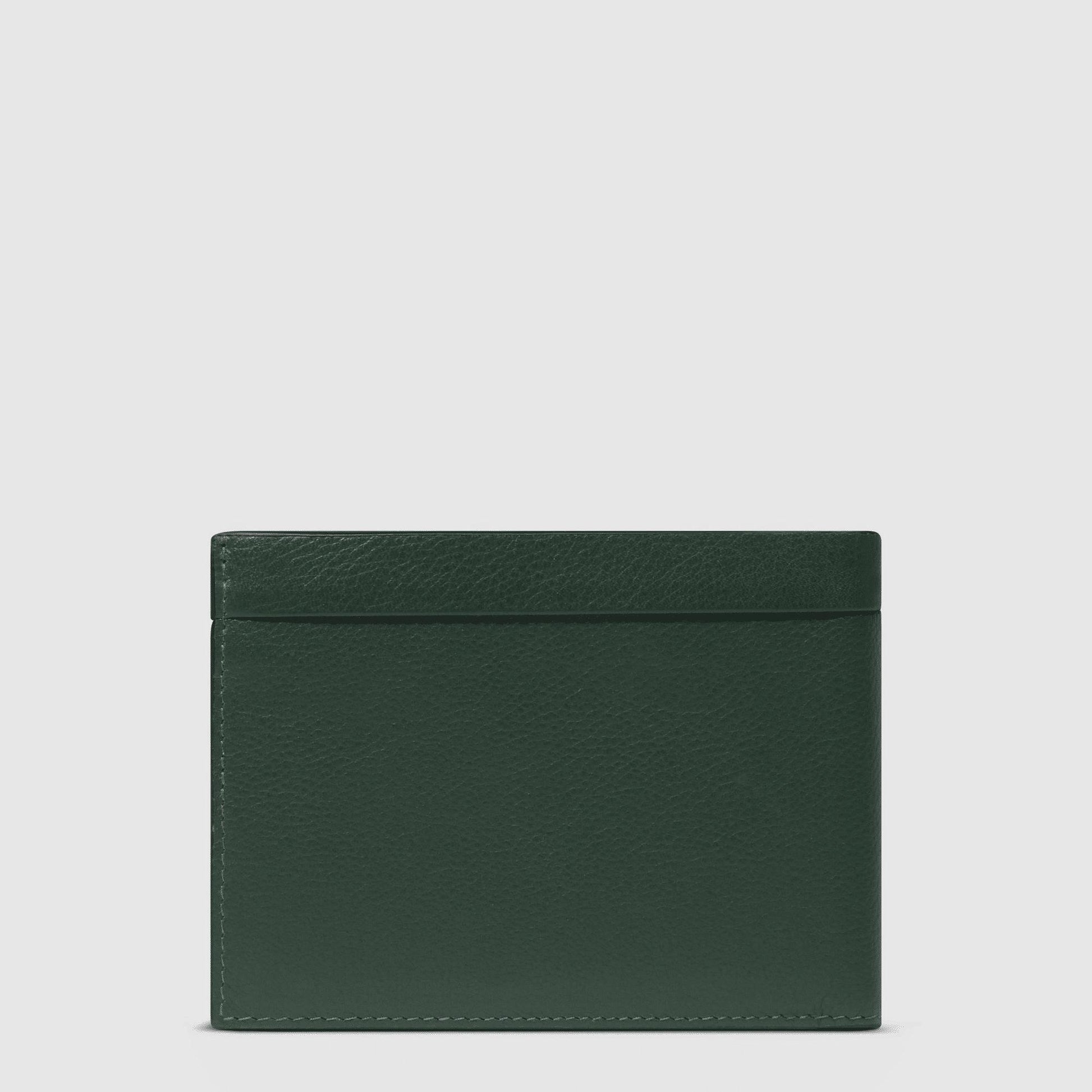 PIQUADRO Portafogli uomo in pelle con portamonete Verde 