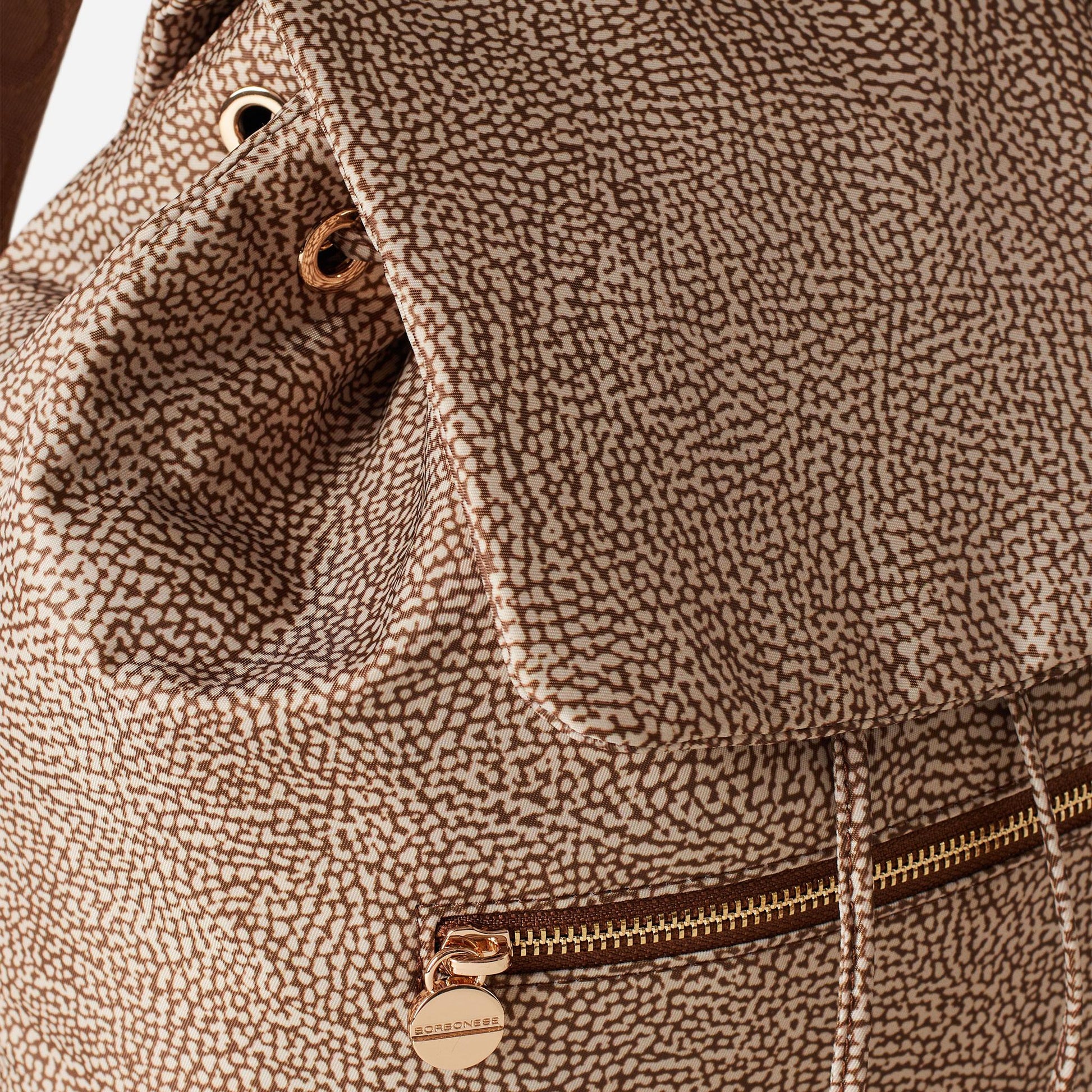 borbonese ZAINO ECO LINE MEDIUM Beige/marrone 