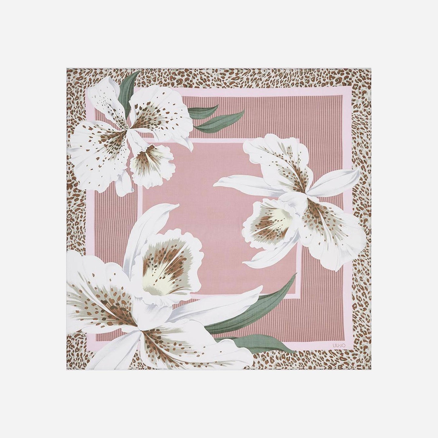 LIU JO Foulard grande con orchidea Soft peony 