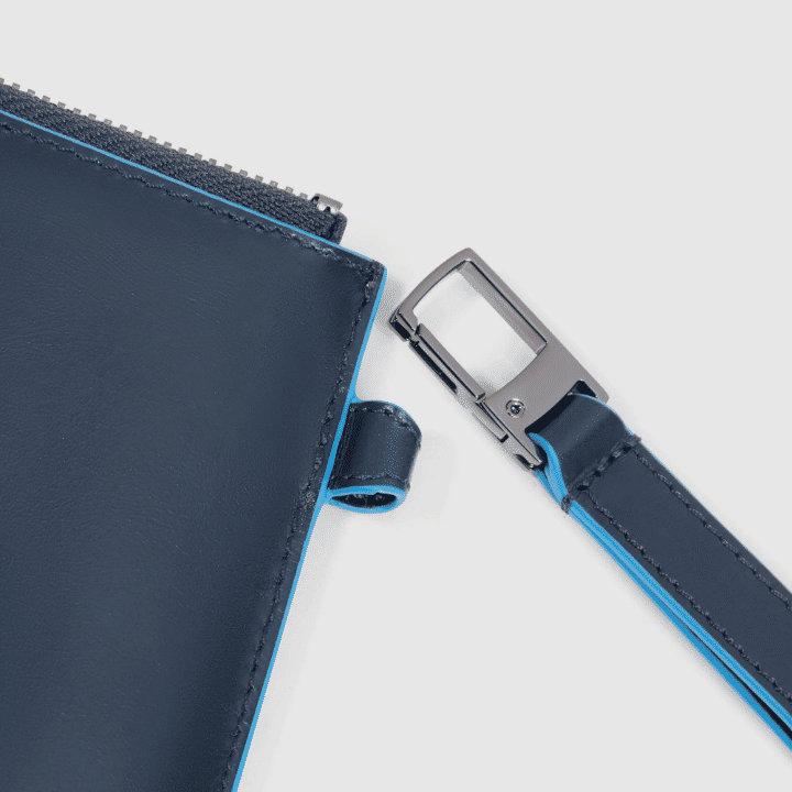 PIQUADRO Pochette uomo porta iPad® in pelle con polsiera BLU2 