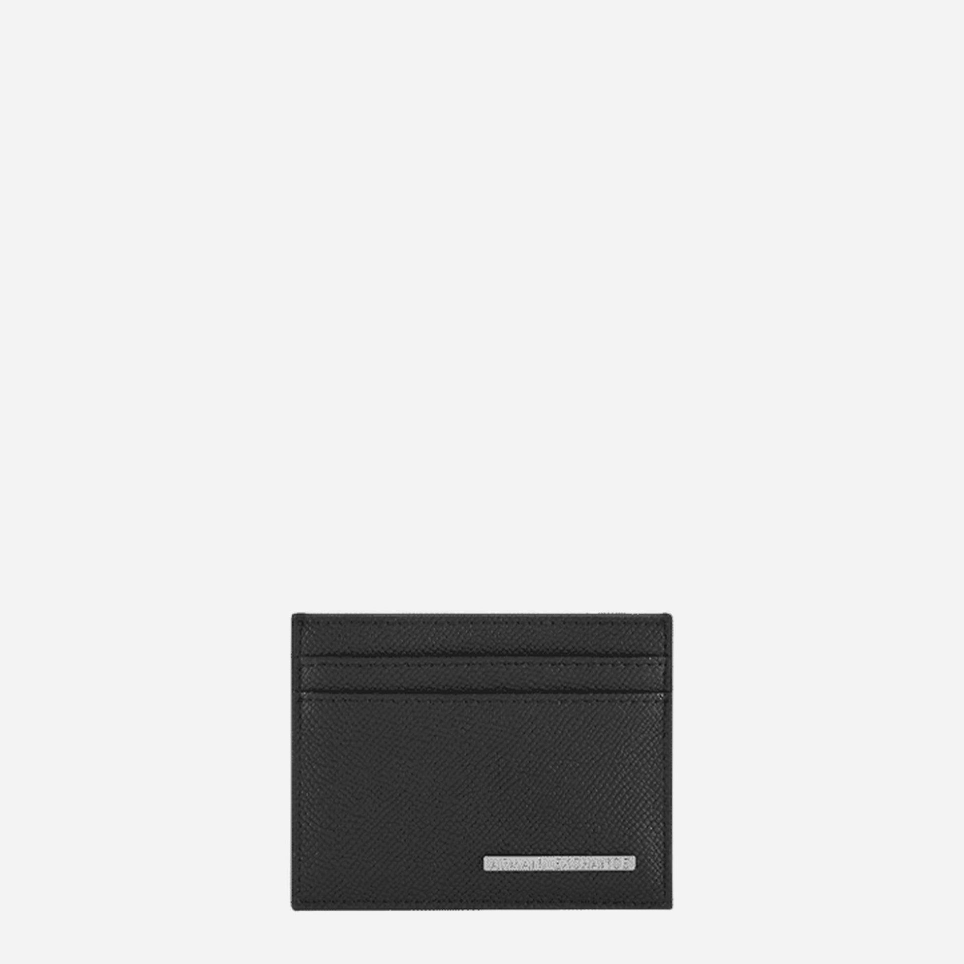 ARMANI EXCHANGE Portacarte in tessuto e poliuretano BLACK 