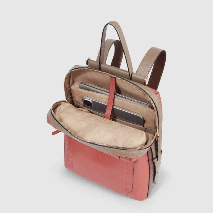PIQUADRO Zaino donna porta pc e porta iPad® arancio/marrone 