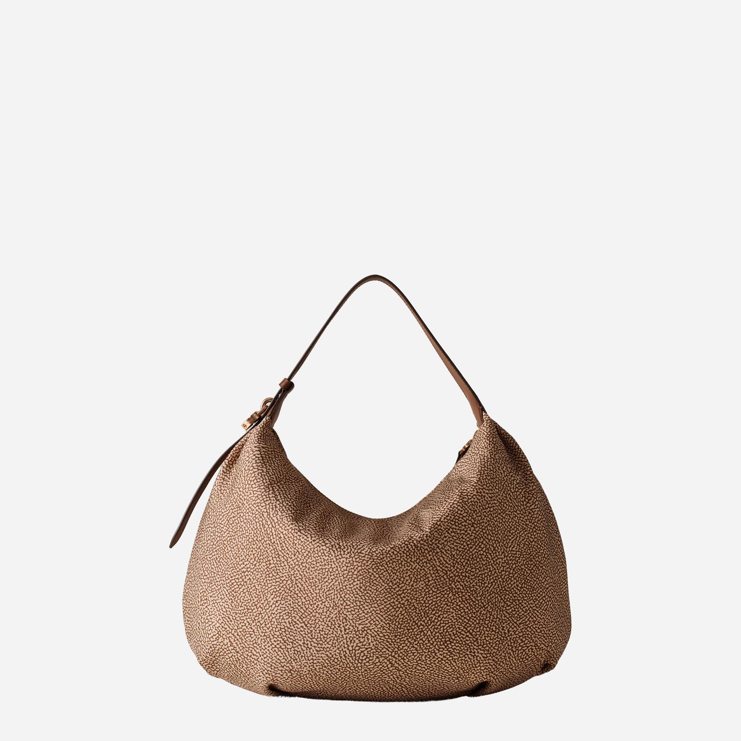 borbonese PRIVE BORSA HOBO MEDIUM Beige/marrone 