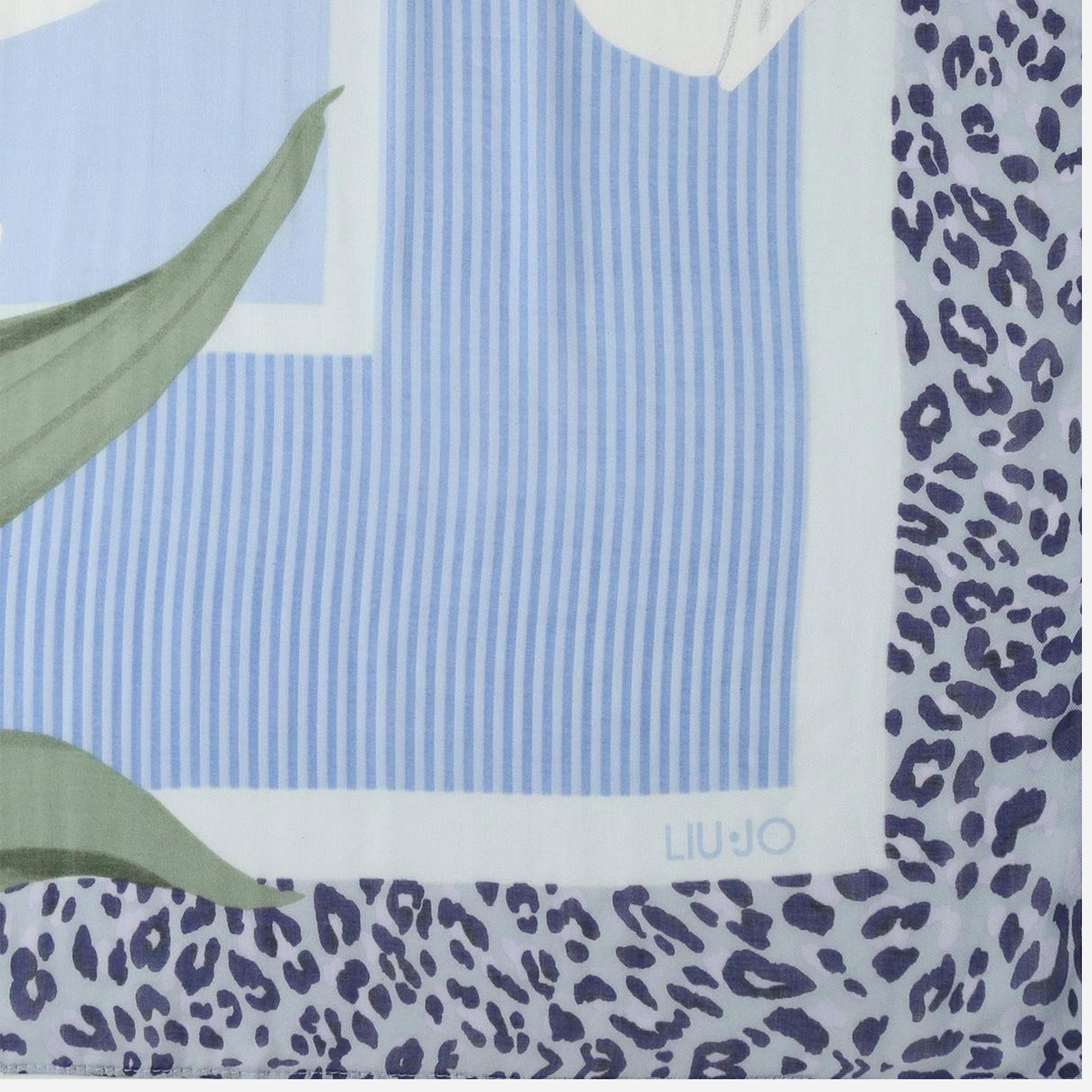 LIU JO Foulard grande con orchidea Bright blue wave 