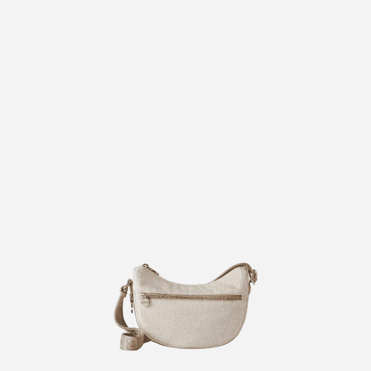 borbonese ECO LINE LUNA BAG MINI WHITE COTTON 