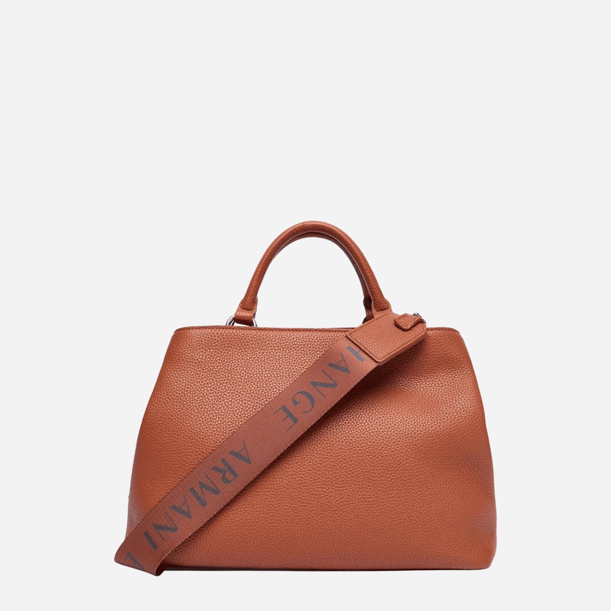 ARMANI EXCHANGE Borsa a mano medium in ecopelle BLACK 