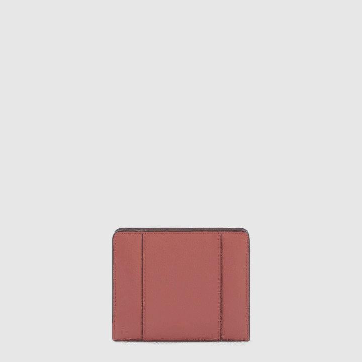 PIQUADRO Portafogli da donna in pelle con portamonete arancio/marrone 
