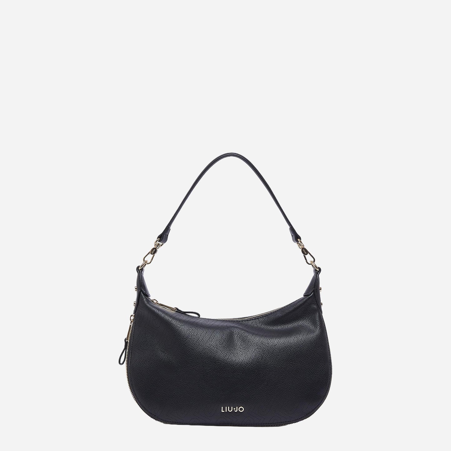 LIU JO Borsa a spalla media jacquard BLACK 