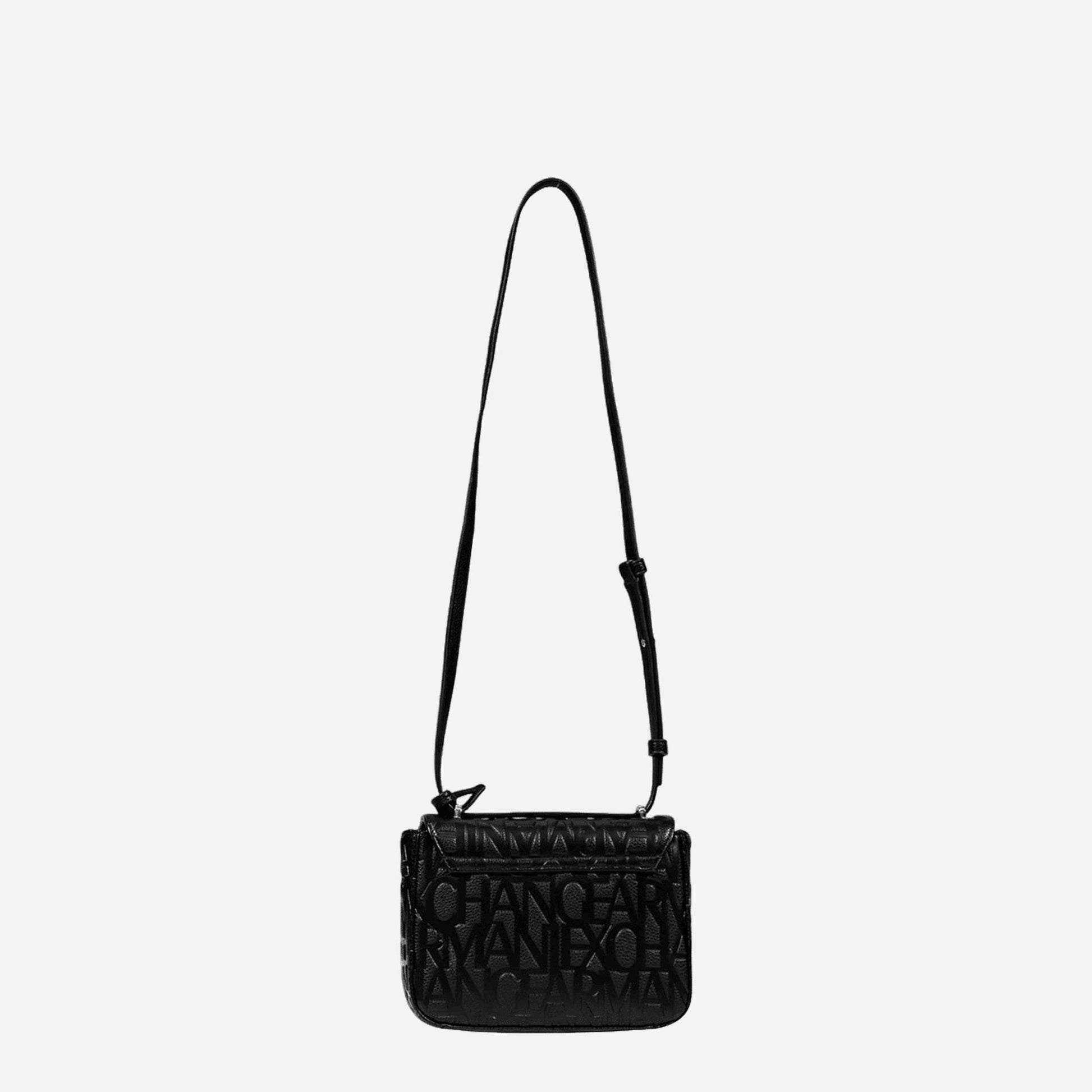 ARMANI EXCHANGE Borsa tracollina piccola in ecopelle BLACK 