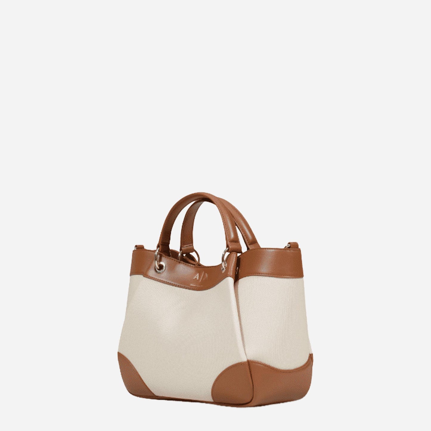 ARMANI EXCHANGE Borsa shopping media a mano NATURAL / SALINE CLAY 