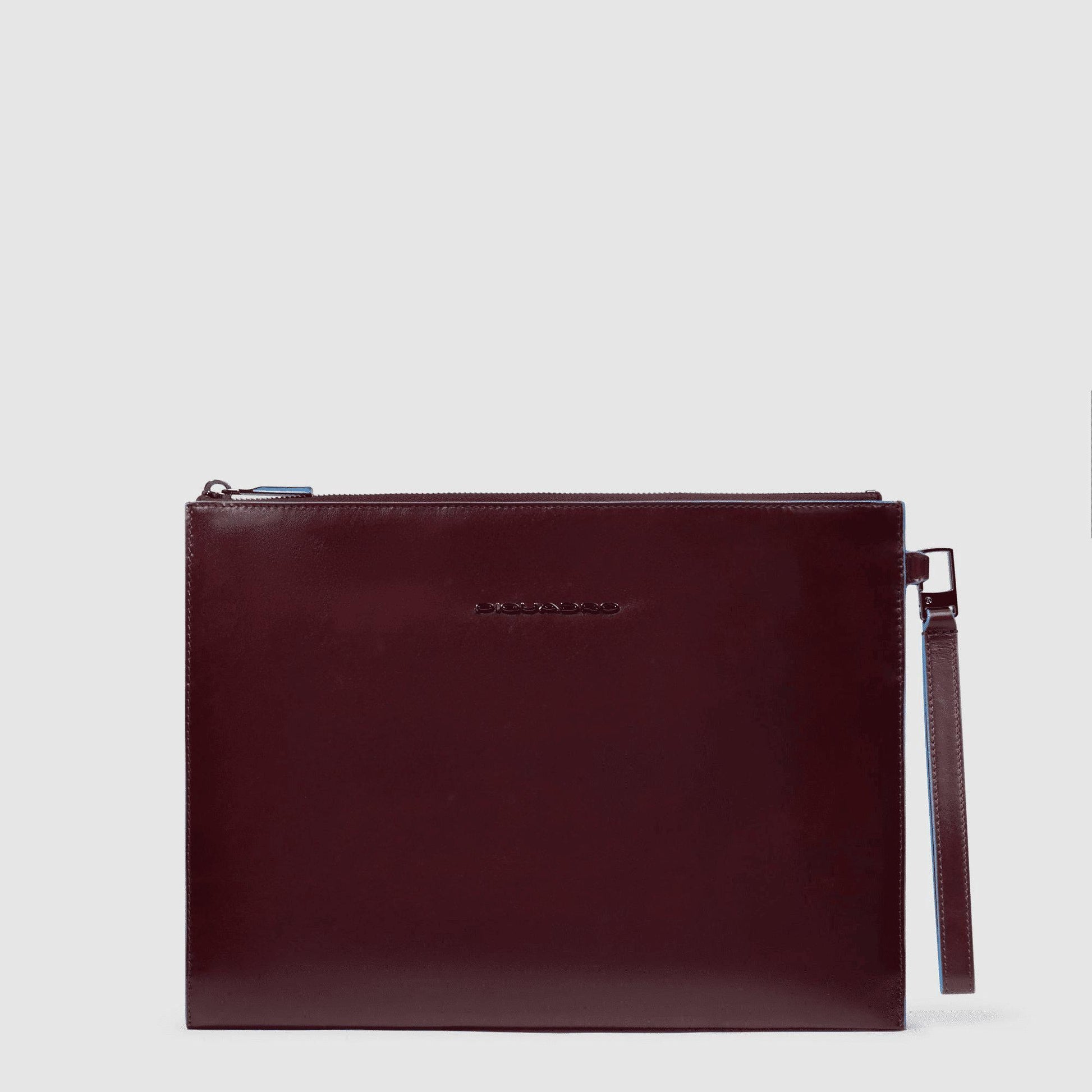 PIQUADRO Pochette uomo porta iPad® in pelle con polsiera Mogano 