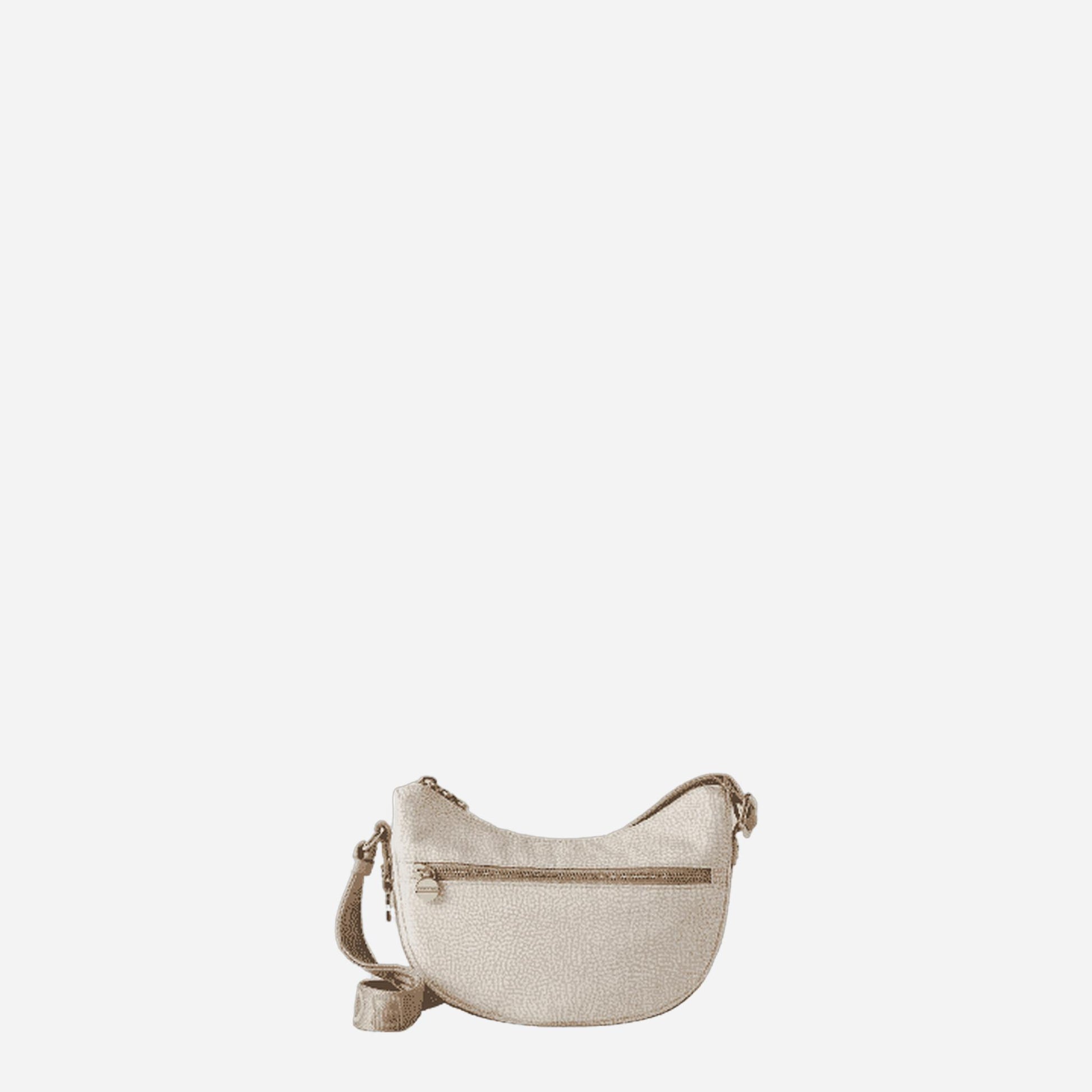 borbonese ECO LINE LUNA BAG MINI WHITE COTTON 