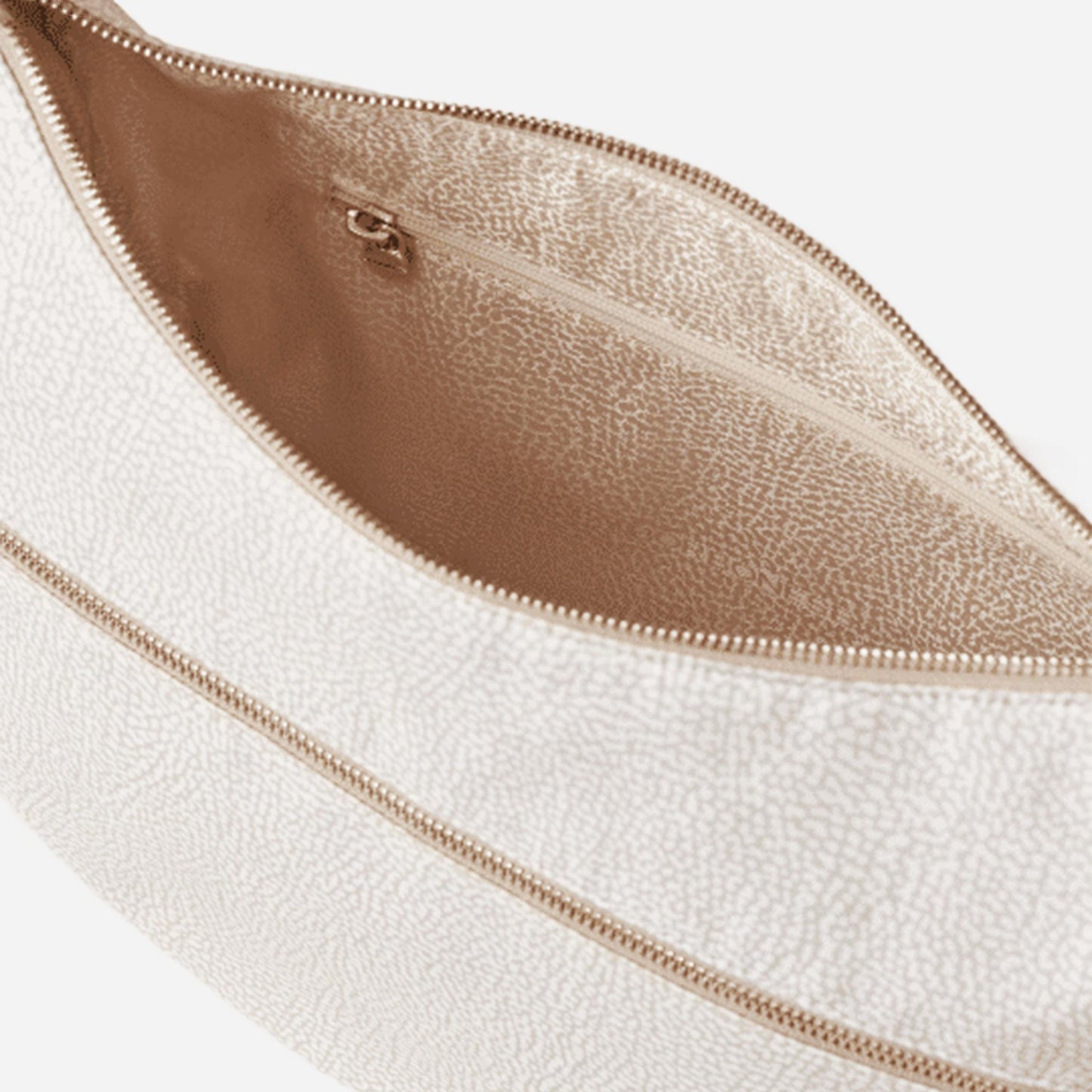 borbonese ECO LINE LUNA BAG MIDDLE WHITE COTTON 