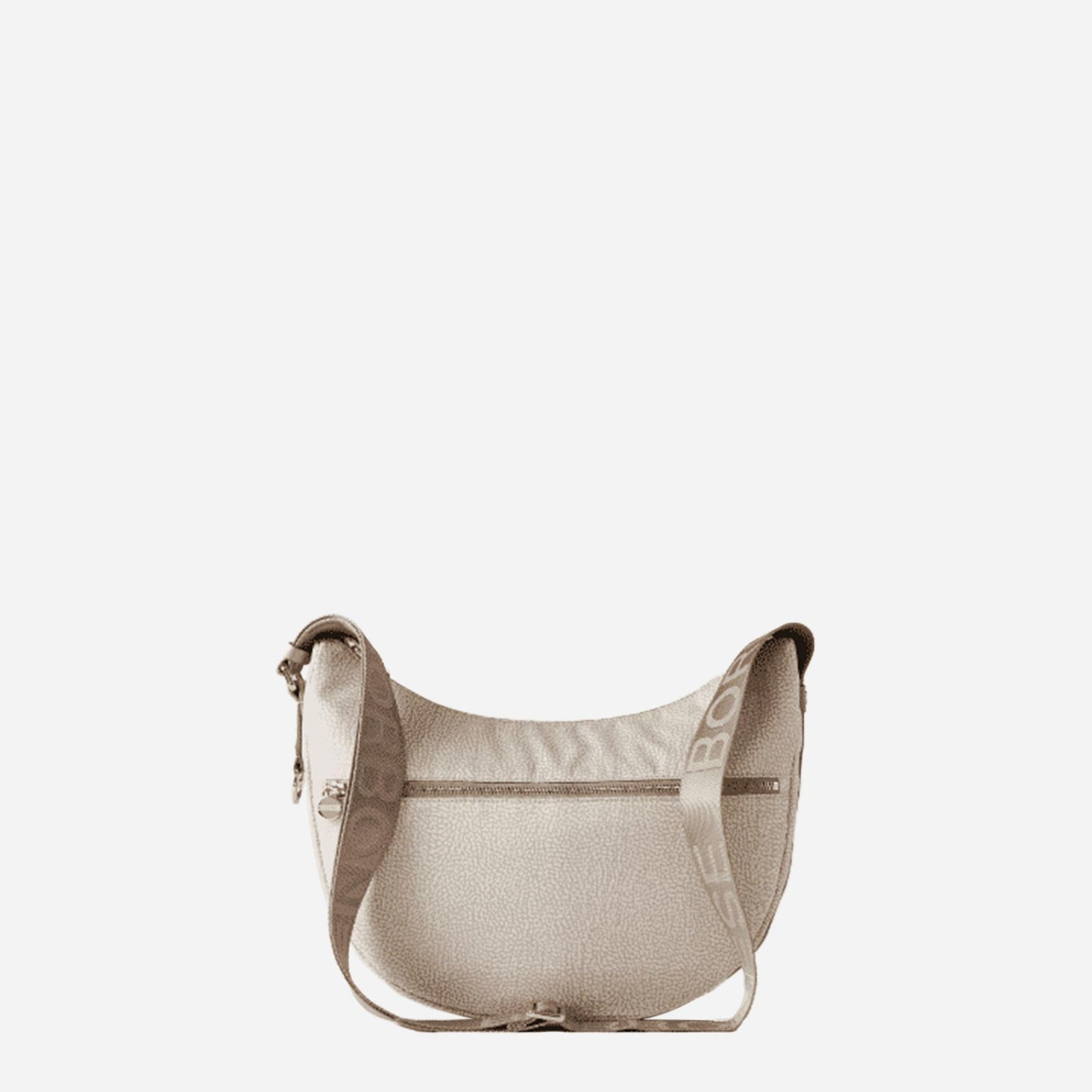 borbonese ECO LINE LUNA BAG MIDDLE WHITE COTTON 