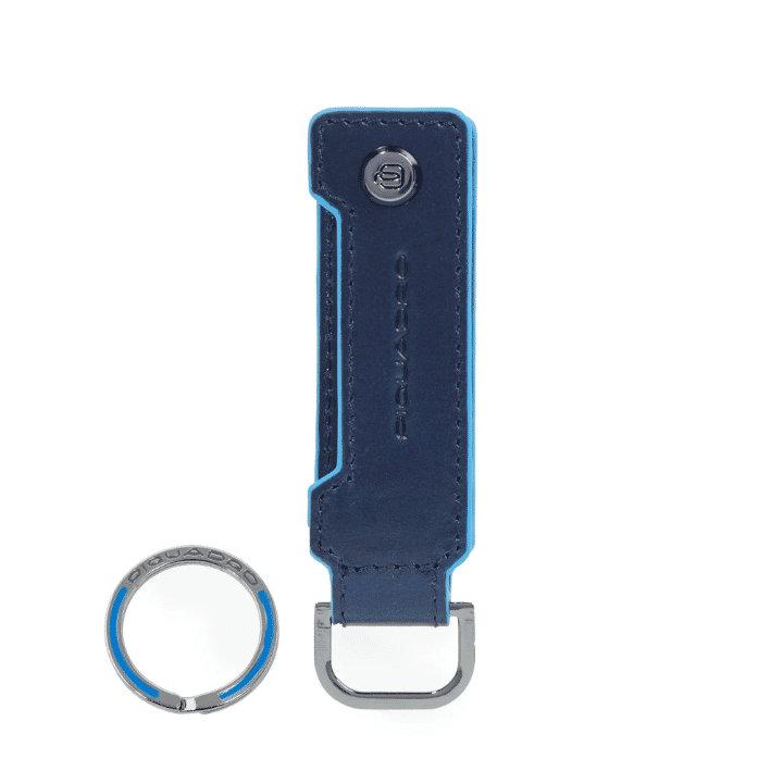 PIQUADRO Portachiavi in pelle BLU2 
