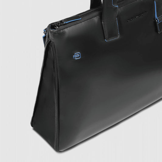 PIQUADRO Borsa sottile porta pc e porta iPad® in pelle Nero 