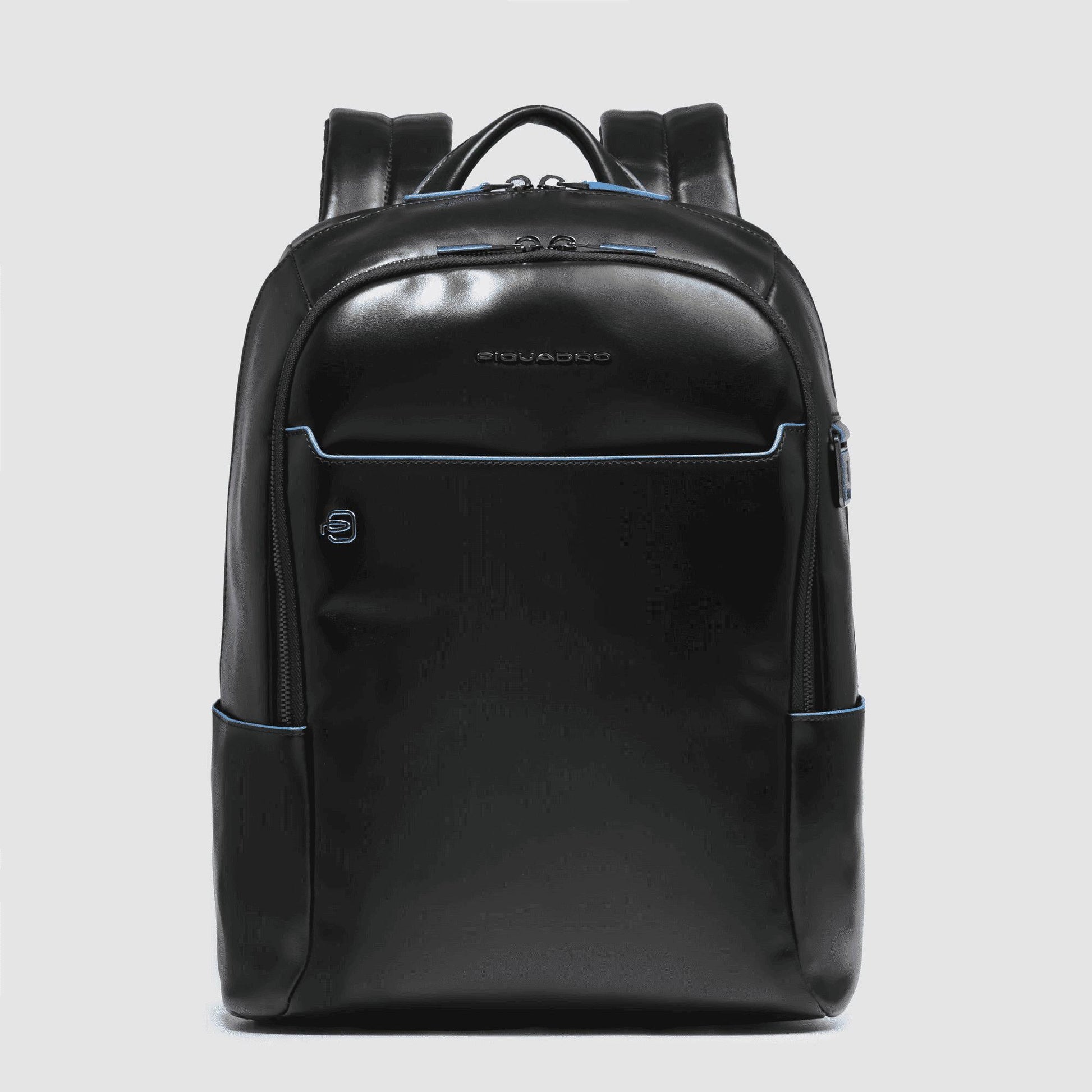 PIQUADRO Zaino piccolo porta pc e iPad® in pelle Nero 