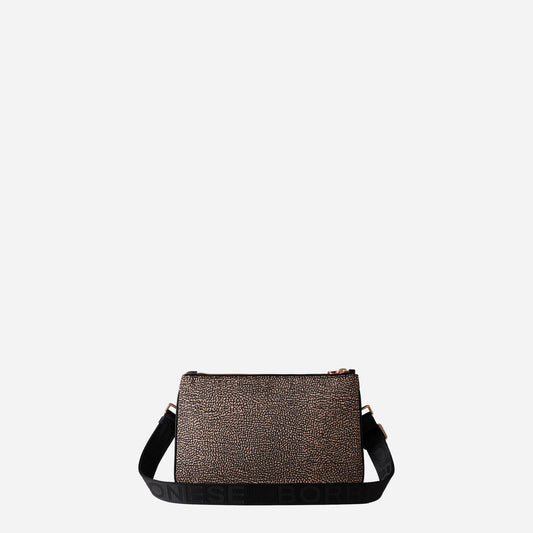 borbonese LUNA BAG SMALL OP NATURALE/NERO 