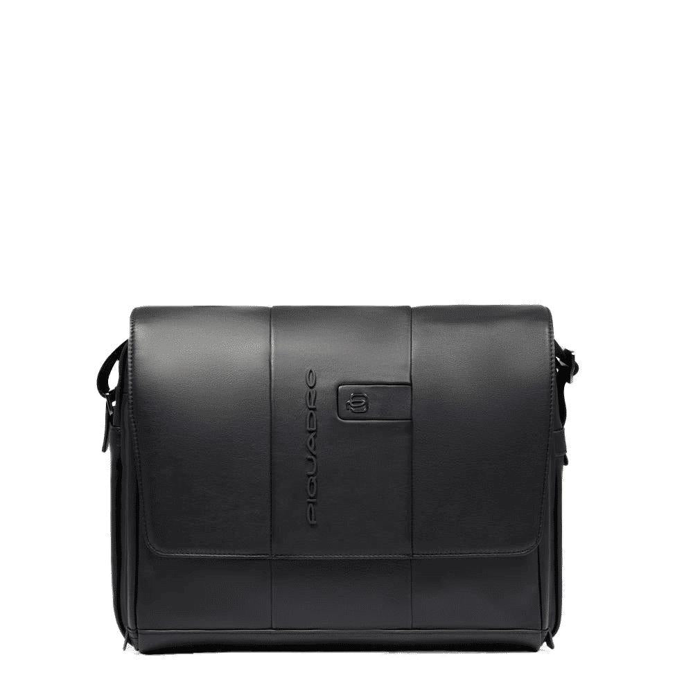 PIQUADRO Borsa messenger uomo in pelle porta pc Nero 