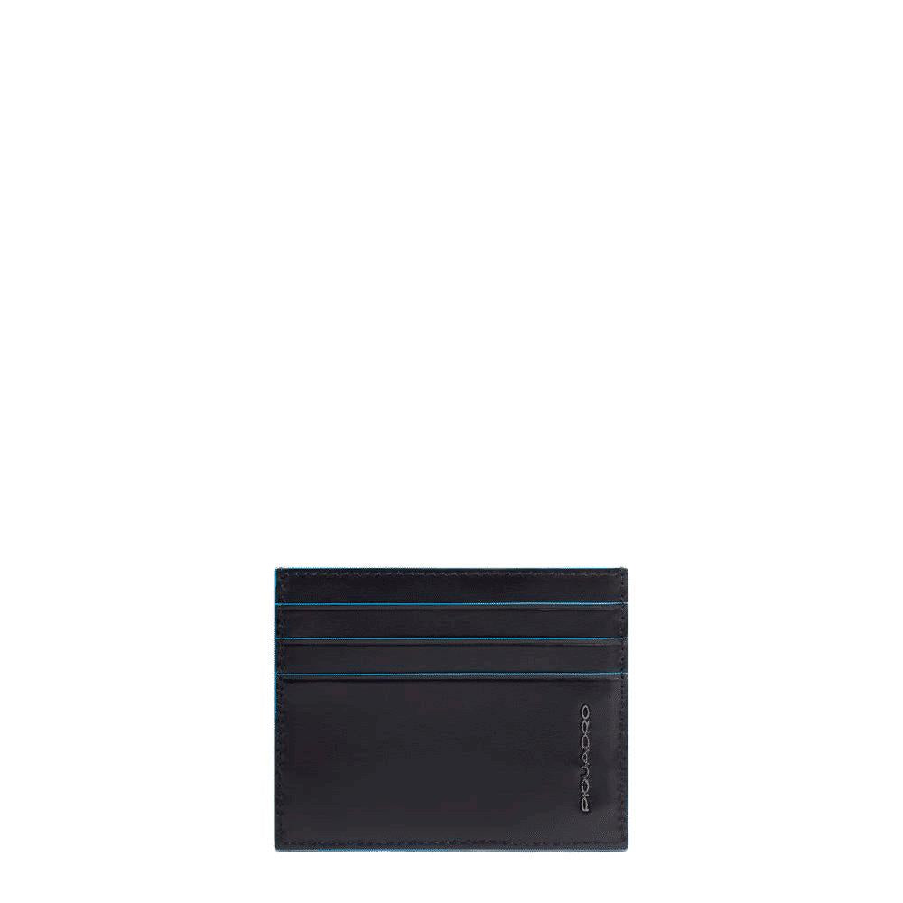 PIQUADRO Portacarte di credito uomo sottile in pelle Nero 