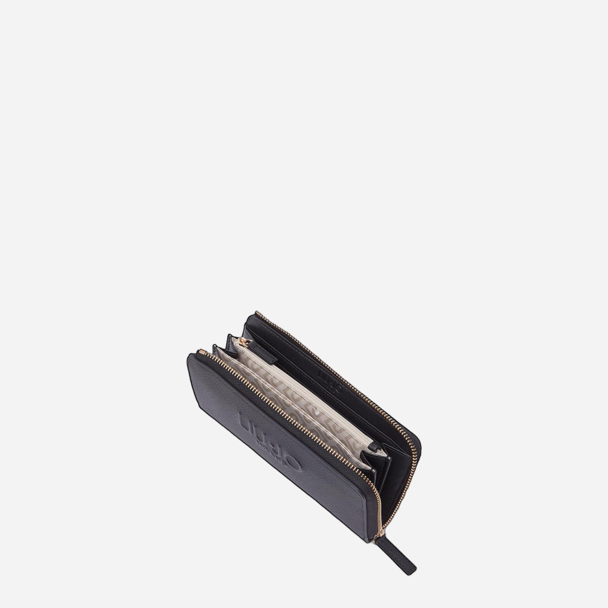 LIU JO Portafoglio grande con zip BLACK 