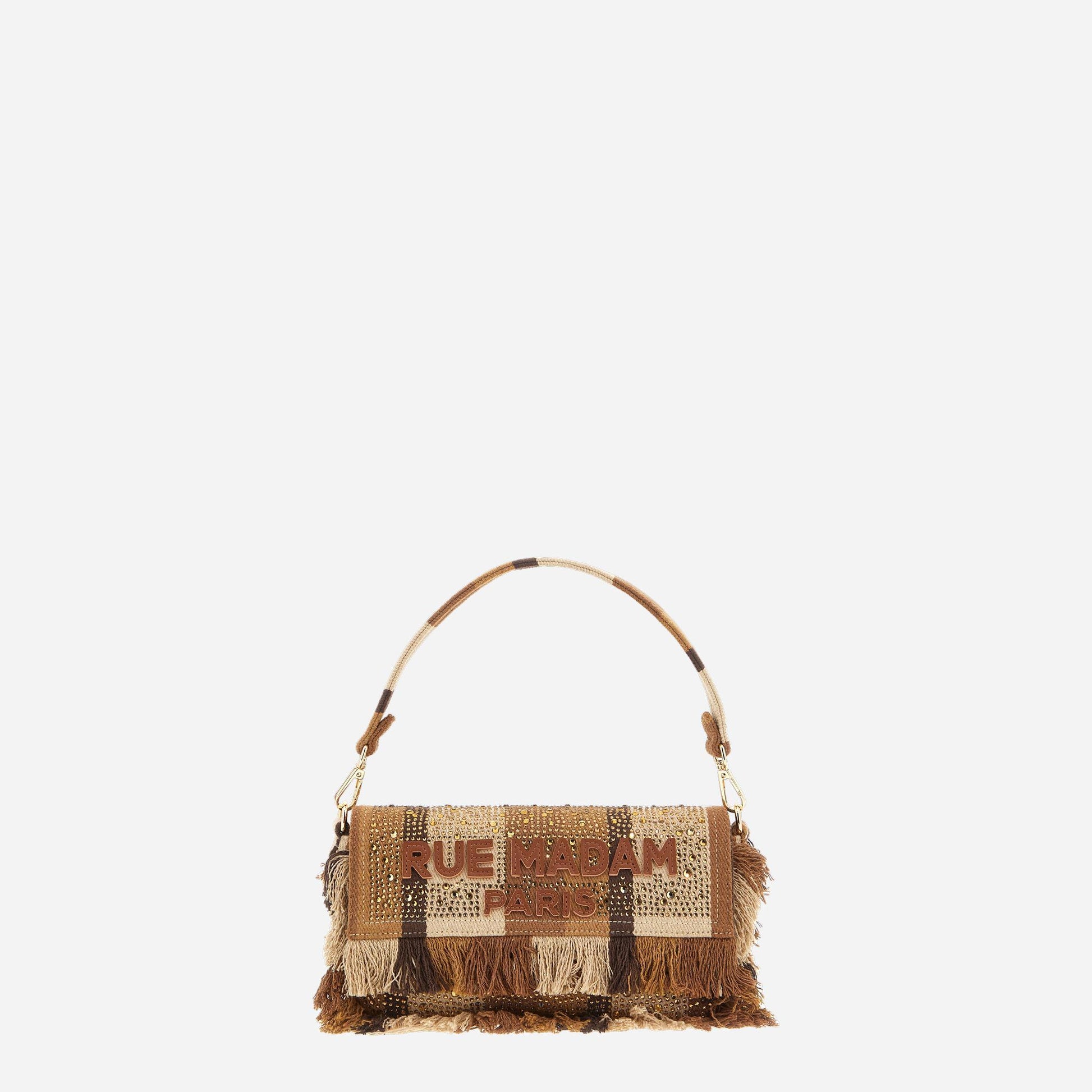 RUE MADAM CASABLANCA SHOULDER STRIPES BROWN 