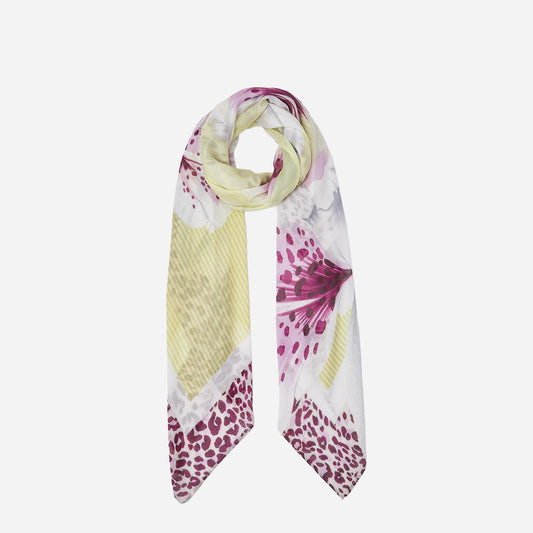LIU JO Foulard grande con orchidea Avocado 