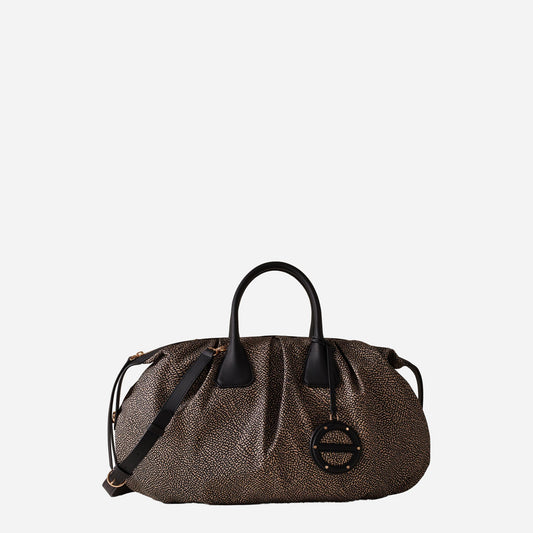borbonese VIS A VIS BAULETTO LARGE OP NATURALE/NERO 