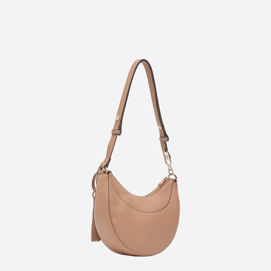 LIU JO Borsa hobo media con charm Cammello 